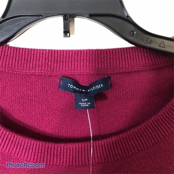 Tommy Hilfiger Maroon Crewneck Sweater NWT Small - Picture 2 of 7